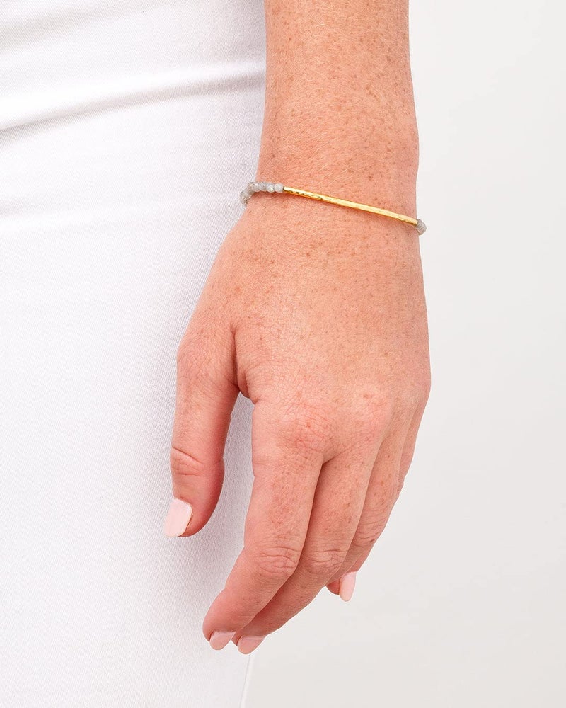 gorjana Women's Power Beaded Gemstone Bracelet for Balance, 18k Gold Plated - Image 3